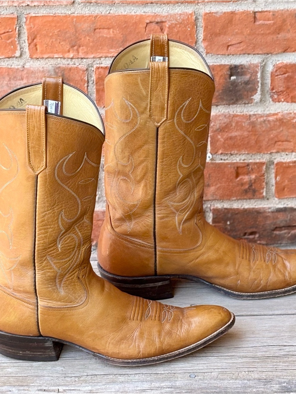 Rios of Mercedes 9216 Vintage Brown Western Cowboy Boots Sz 13AA - Picture 7 of 11